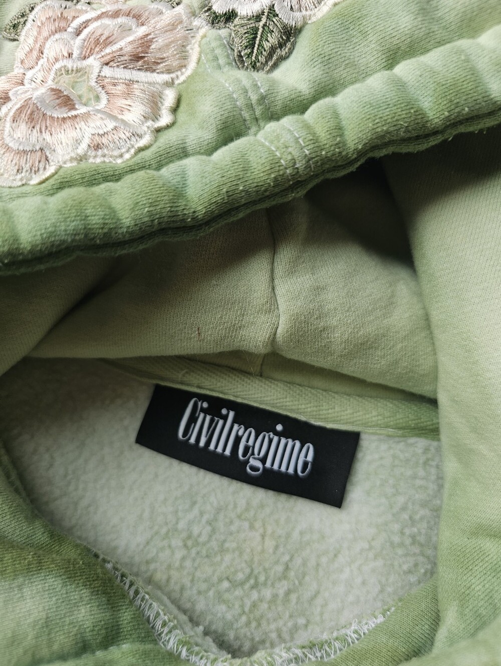 Civil Regime Green Marbled Roses Hoodie - Picture 3 of 9